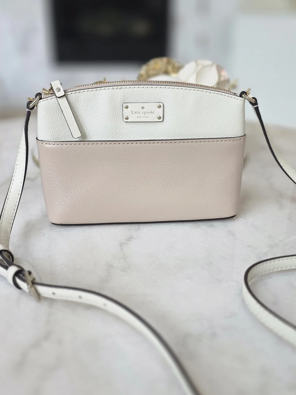 Kate Spade New York Grove Street Millie Colorblock Crossbody Cream Tan
